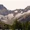 Le temps change sur le vallon des Etages,au fond le glacier Noir (Ecrins)